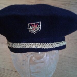 Nautical Beret Hand Designed Dark Blue